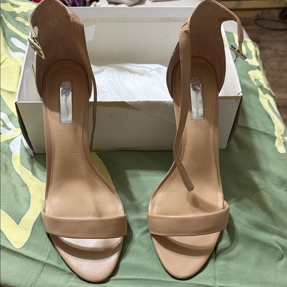 INC International Concepts Nude Heeled Sandals